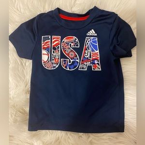 ✨2T Adidas USA 🇺🇸 shirt ✨